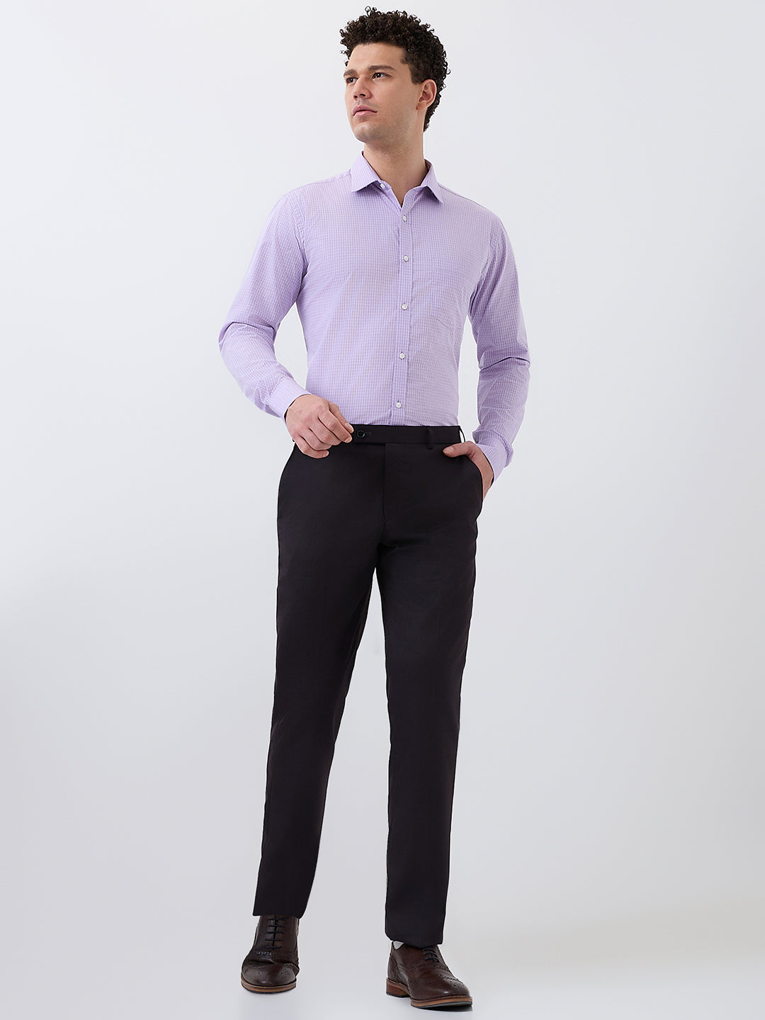 Park Avenue Men Purple Slim Fit Cotton Formal Shirt