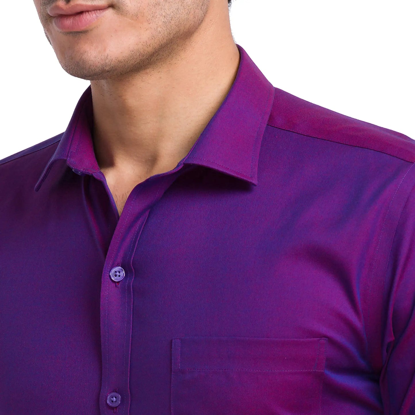 Park Avenue Men Purple Structured Slim Fit Cotton Formal Shirt