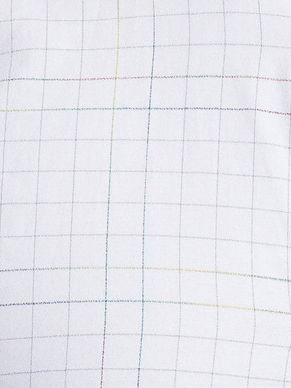 Park Avenue Men Grey Slim Fit Checks Shirt