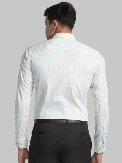 Men Green Slim Fit Checks Cotton Shirts