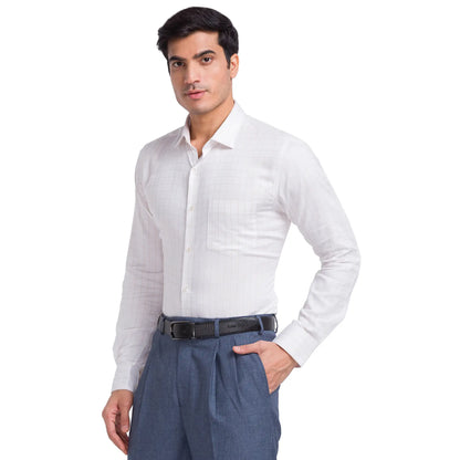 Park Avenue Men White Cotton Formal Shirt