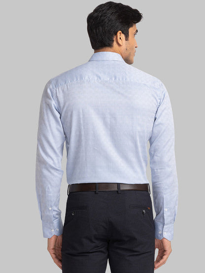 Park Avenue Blue Structure Slim Fit Cotton Formal Shirt