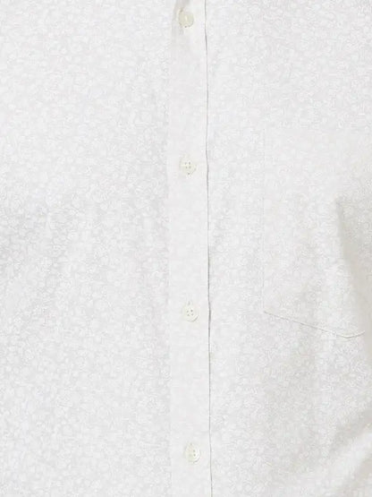 Park Avenue Men Grey Printed Slim Fit Cotton Formal Shirt