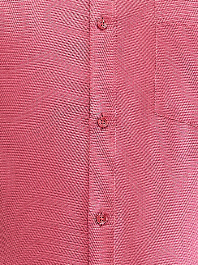 Park Avenue Maroon Structure Slim Fit Cotton Formal Shirt