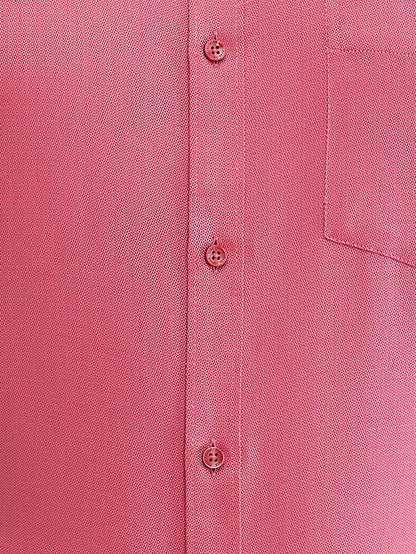 Park Avenue Maroon Structure Slim Fit Cotton Formal Shirt