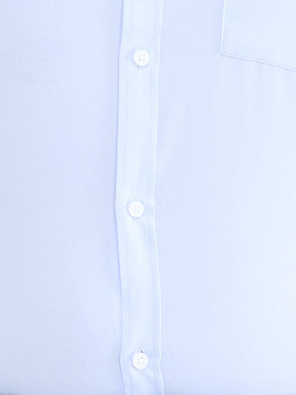 Park Avenue Blue Solid Slim Fit Cotton Formal Shirt