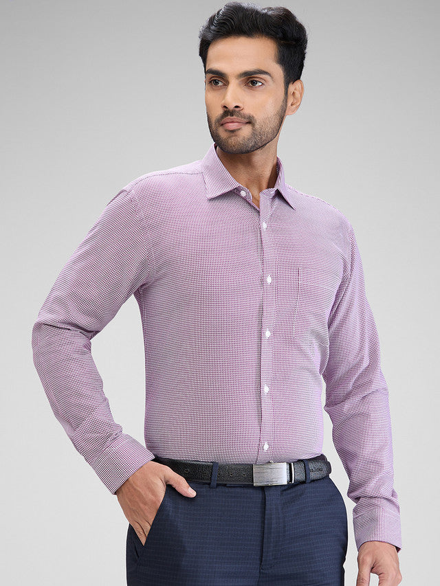 Park Avenue Purple Structure Slim Fit Cotton Formal Shirt