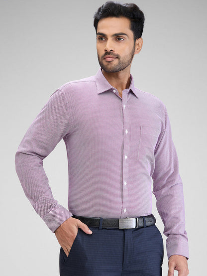 Park Avenue Purple Structure Slim Fit Cotton Formal Shirt