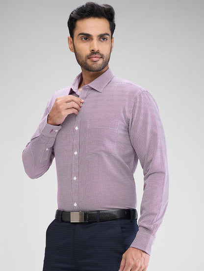 Park Avenue Purple Structure Slim Fit Cotton Formal Shirt