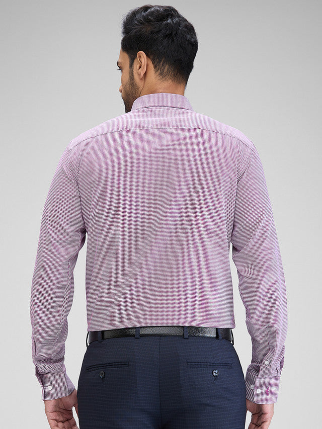 Park Avenue Purple Structure Slim Fit Cotton Formal Shirt