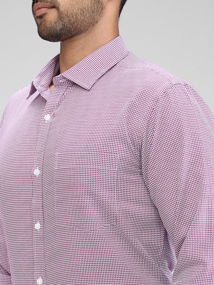 Park Avenue Purple Structure Slim Fit Cotton Formal Shirt