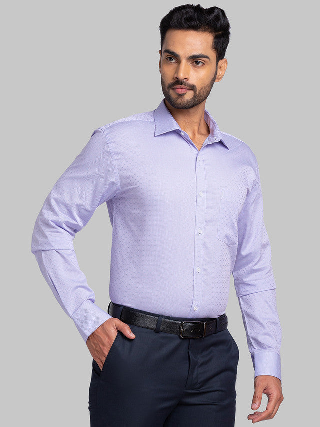 Park Avenue Purple Structure Slim Fit Cotton Formal Shirt