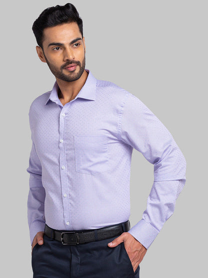 Park Avenue Purple Structure Slim Fit Cotton Formal Shirt