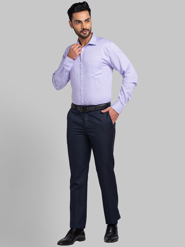 Park Avenue Purple Structure Slim Fit Cotton Formal Shirt