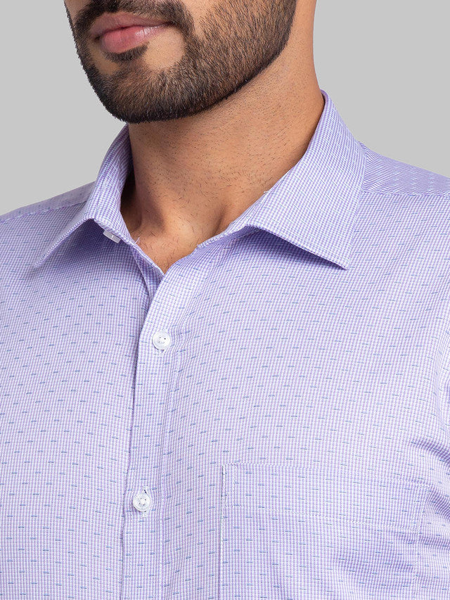 Park Avenue Purple Structure Slim Fit Cotton Formal Shirt