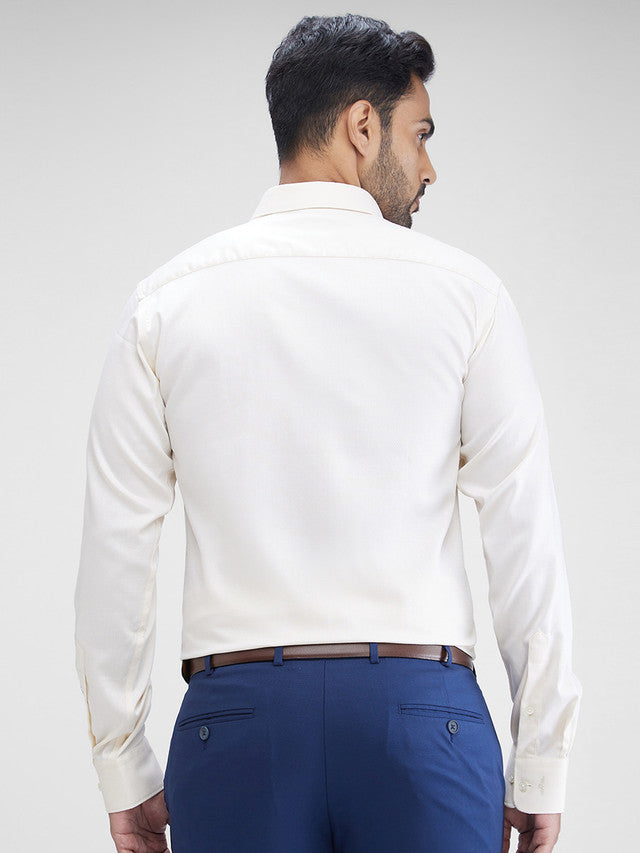 Park Avenue Men Brown Structured Slim Fit Cotton Formal Shirt