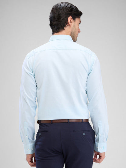 Park Avenue Green Structure Slim Fit Cotton Formal Shirt