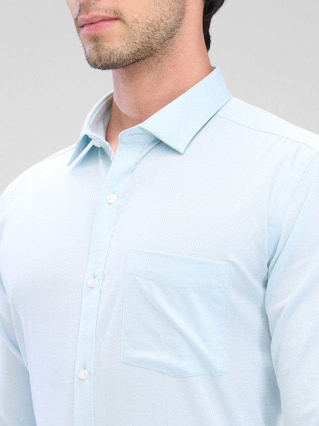 Park Avenue Green Structure Slim Fit Cotton Formal Shirt