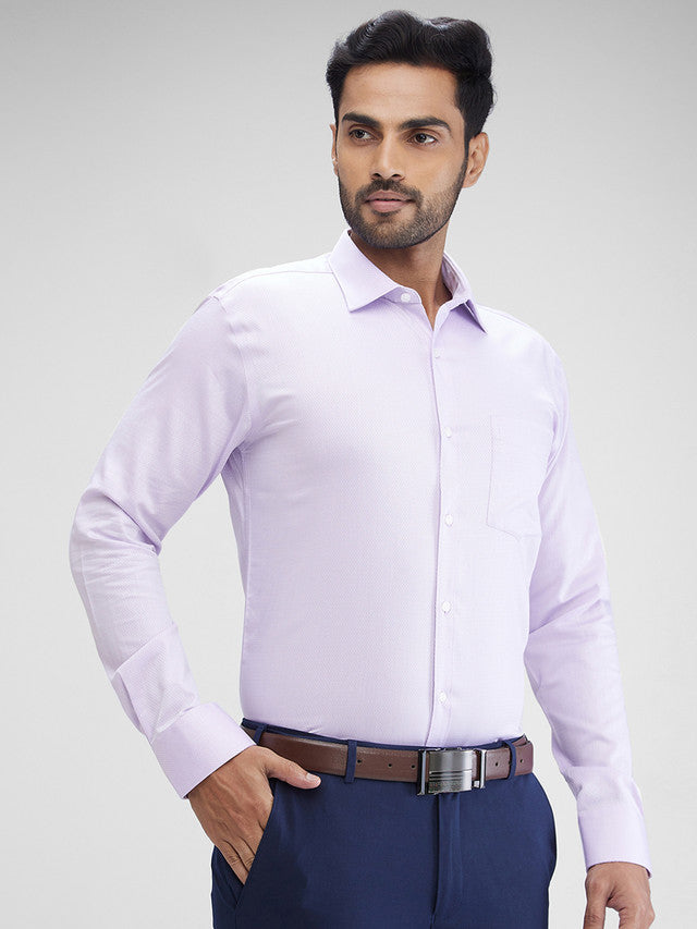 Park Avenue Purple Structure Slim Fit Cotton Formal Shirt