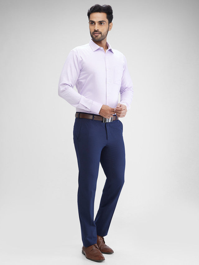 Park Avenue Purple Structure Slim Fit Cotton Formal Shirt