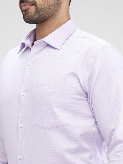 Park Avenue Purple Structure Slim Fit Cotton Formal Shirt