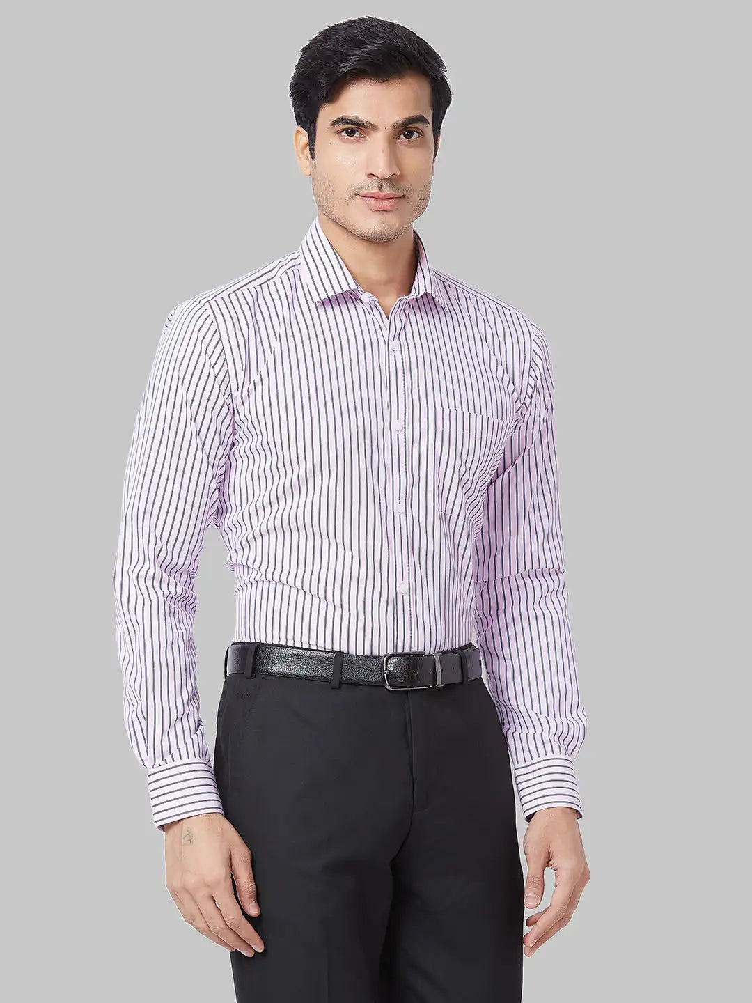 Men Red Slim Fit Solid Cotton Blend Shirts