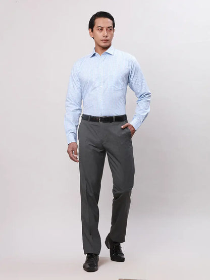 Park Avenue Men Blue Structure Slim Fit Cotton Shirts