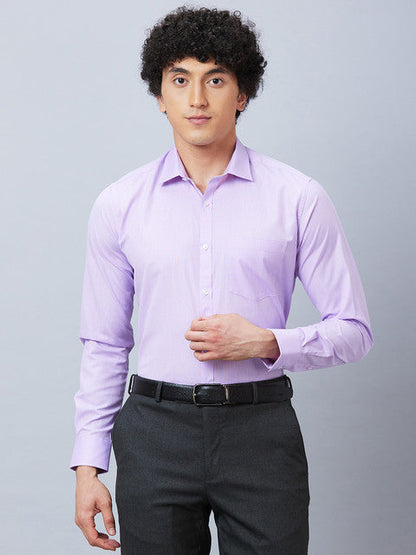 Park Avenue Men Purple Fil-A-Fil Slim Fit Polyester Blend Formal Shirt