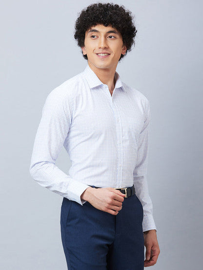 Park Avenue Men Blue Slim Fit Checks Shirt