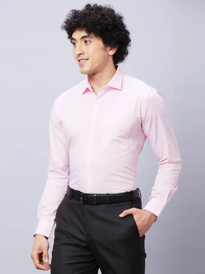 Park Avenue Men Red Solid Slim Fit Cotton Shirts