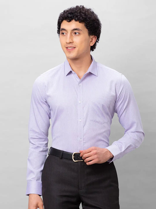 Park Avenue Men Purple Structured Slim Fit Cotton Formal Shirt