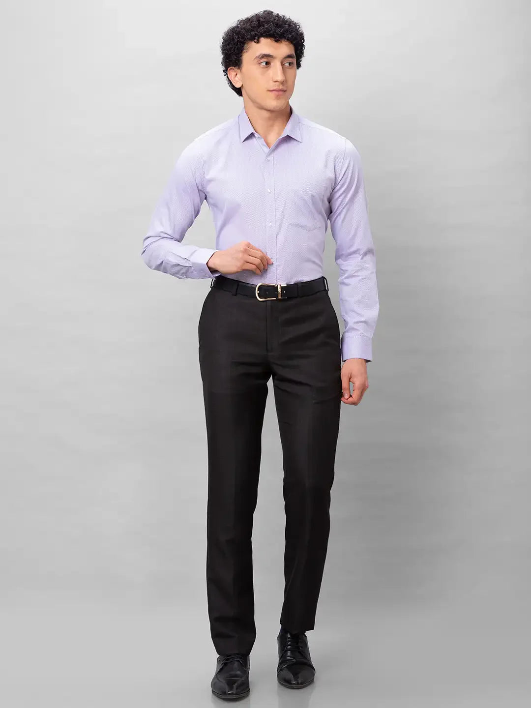 Park Avenue Men Purple Structured Slim Fit Cotton Formal Shirt