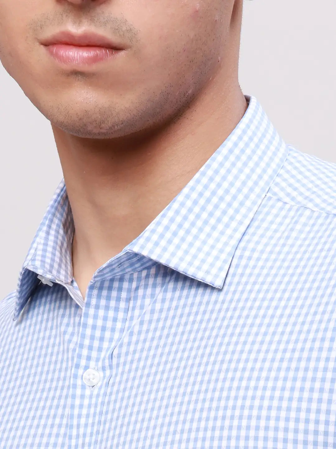 Park Avenue Men Blue Slim Fit Checks Cotton Shirts