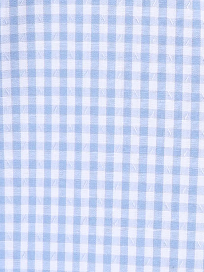 Park Avenue Men Blue Slim Fit Checks Cotton Shirts