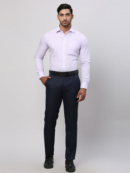 Park Avenue Purple Solid Slim Fit Polyester Blend Formal Shirt
