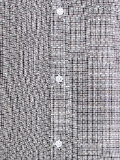 Park Avenue Grey Structure Slim Fit Cotton Blend Formal Shirt