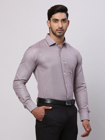 Park Avenue Men Purple Structured Slim Fit Cotton Blend Formal Shirt