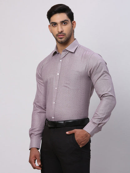 Park Avenue Men Purple Structured Slim Fit Cotton Blend Formal Shirt