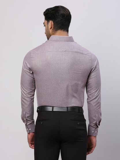 Park Avenue Men Purple Structured Slim Fit Cotton Blend Formal Shirt