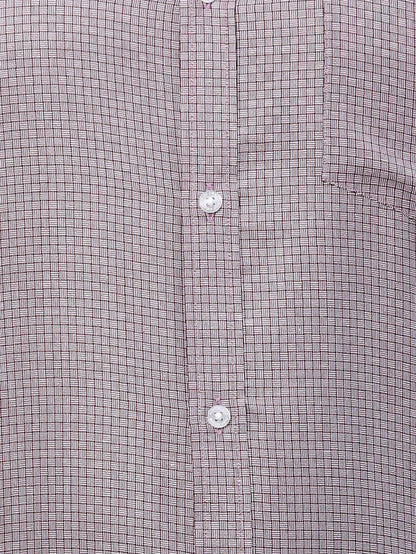 Park Avenue Men Purple Structured Slim Fit Cotton Blend Formal Shirt