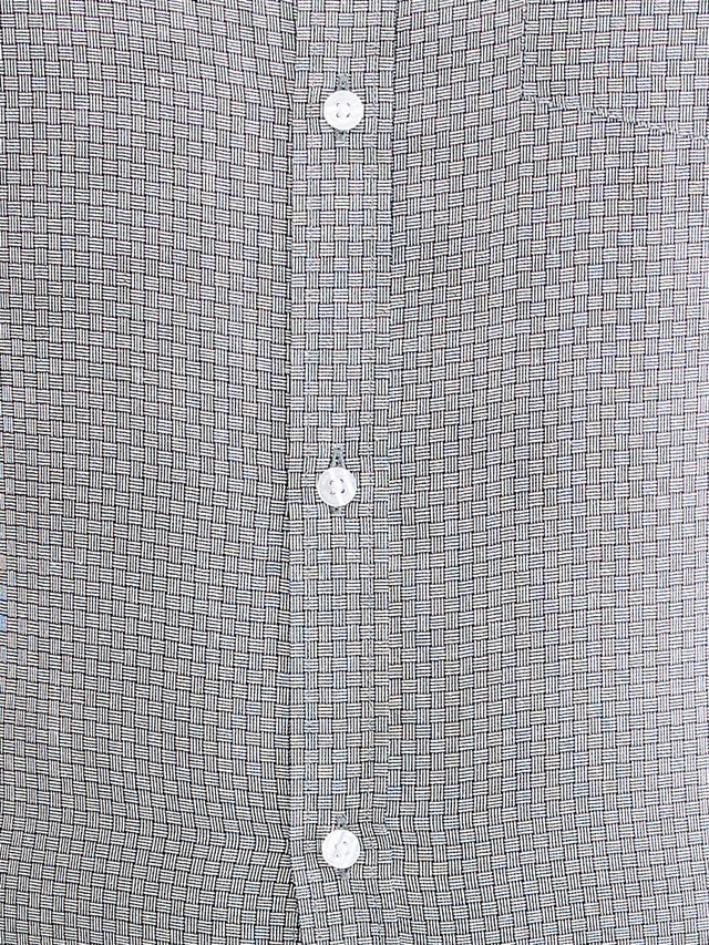 Park Avenue Men Grey Structured Slim Fit Cotton Blend Formal Shirt