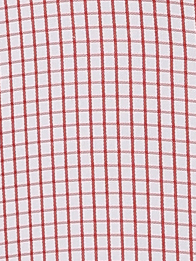 Park Avenue Men Red Checkered Slim Fit Full Sleeve Semi Cut Away Collar Shirt