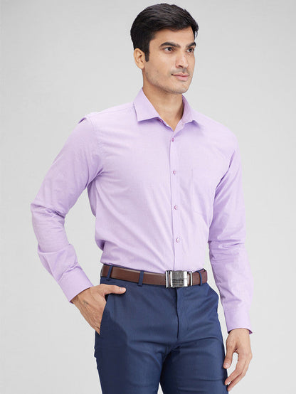 Park Avenue Purple Structure Slim Fit Full Sleeve Cotton Shirt