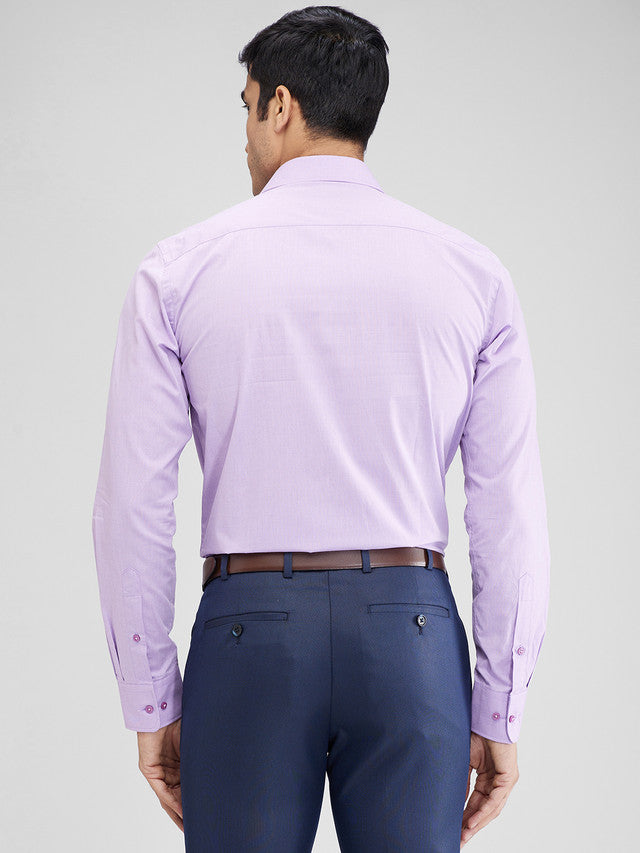 Park Avenue Purple Structure Slim Fit Full Sleeve Cotton Shirt