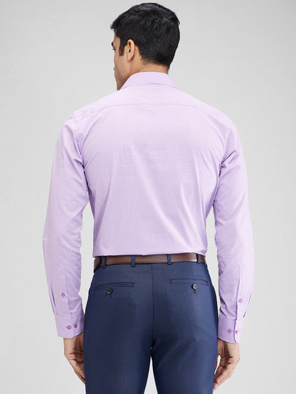 Park Avenue Purple Structure Slim Fit Full Sleeve Cotton Shirt