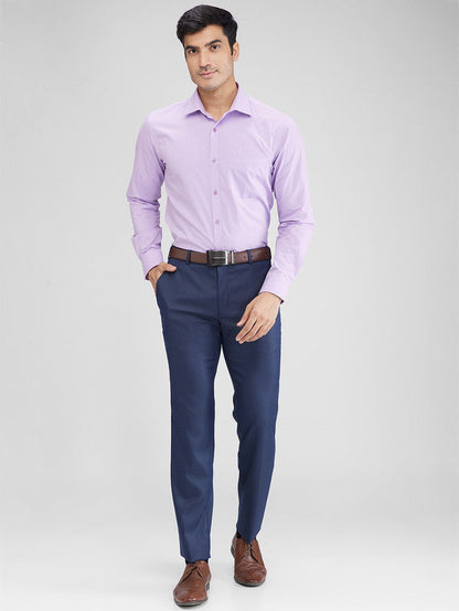 Park Avenue Purple Structure Slim Fit Full Sleeve Cotton Shirt