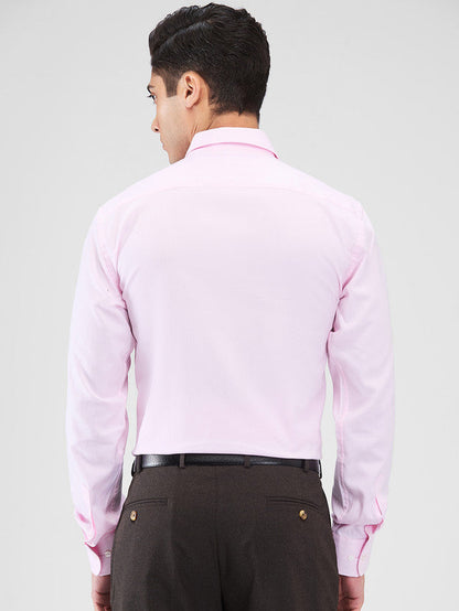 Park Avenue Pink Structure Slim Fit Cotton Formal Shirt