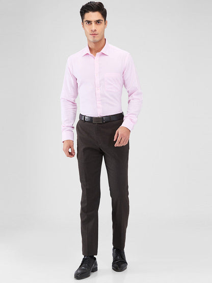 Park Avenue Pink Structure Slim Fit Cotton Formal Shirt