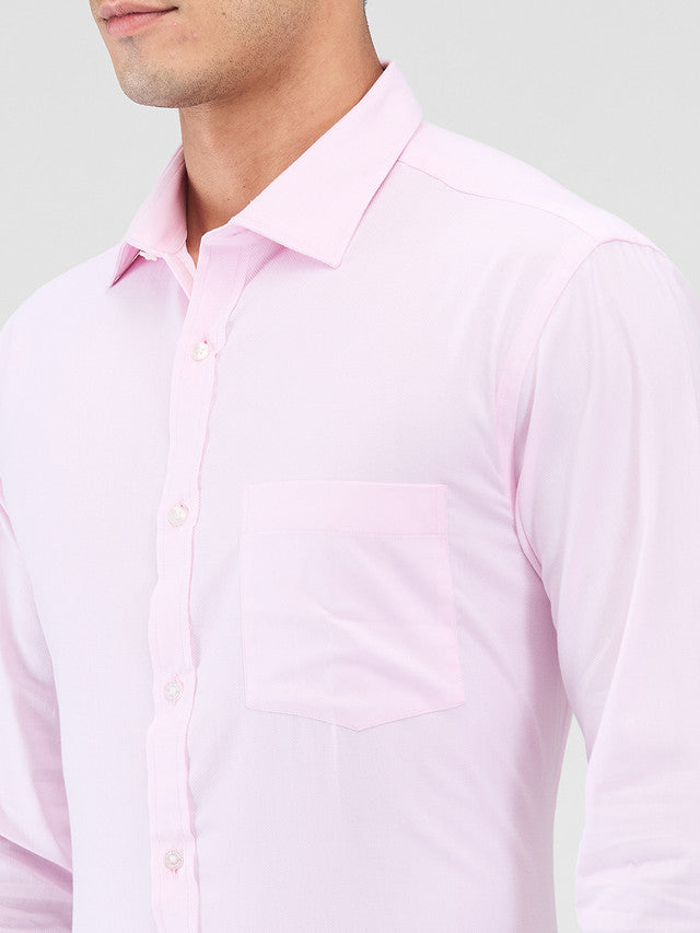 Park Avenue Pink Structure Slim Fit Cotton Formal Shirt