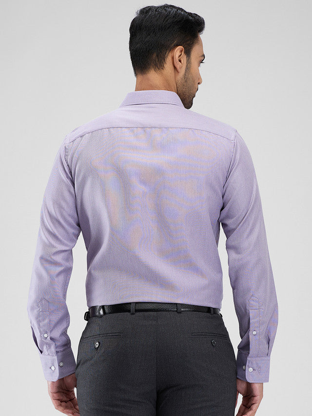 Park Avenue Purple Structure Slim Fit Cotton Blend Formal Shirt